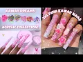 3XL PINK KAWAII ACRYLIC NAILS BLING CHARMS BOMBNAILS KAWAII ACRYLIC COLLECTION