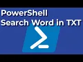 Powershell search word in multiple text files