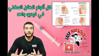 تعلم كيفية اعطاء الحقن العضل بجميع انواعها الحقنة العضل Intramascular Injection IM 