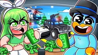 Nos convertimos en CRIMINALES FUGITIVOS Con un COCHE SUPERDEPORTIVO en Roblox!
