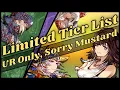 Limited UR Tier List Agrias and HLL are still S Tier FFBE WoTV