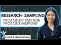 SAMPLING TECHNIQUES TYPES PROBABILITY and NON - PROBABILITY research