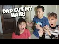 MY DAD CUT MY HAIR WITH THE HELP OF BRAD MONDO