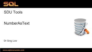 SDU Tools 81 Number As Text in T-SQL