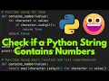 How to Check if a Python String Contains Numbers