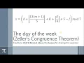 Zeller s Congruence The Day of the Week