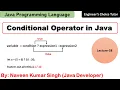 Conditional Operator Ternary Operator in Java Java Programming Language Java