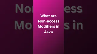 Non Access Modifiers in Java static final abstract synchronized volatile native transient