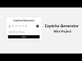 Captcha Generator Using Html Css Javascript Mini Project