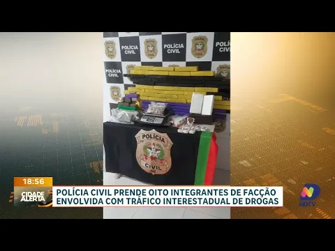 Polícia Civil e PRF prendem oito membros de facção de tráfico interestadual em SC