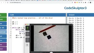 Python Nested Loops Dice Combinations