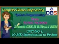 DBS - PYTHON VARIABLES UNIT-1 INTRODUCTION TO PYTHON CSE II YEAR-1st SEM PYTHON PROGRAMMING