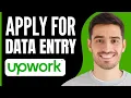 How to Apply Data Entry Jobs in UpWork 2026