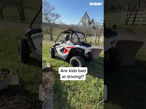 Who taught him how to drive?!? #atv #driving #crash #fails #shorts