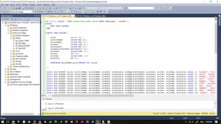 SQL DML Series - Setting up the ACCOUNT table