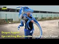 Download Lagu Eye-catching Blue Shoulder Flying Dragon Puppet | Dragon puppets