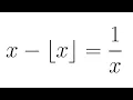 Solving a floor value equation