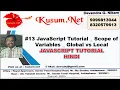 JavaScript Tutorial - Scope of Variables