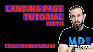 Advanced Landing Page with Bootstrap 5 Material Design 2 0 MDB 5 tutorial Part