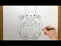 How To Draw A Cute Totoro - My Neighbor Totoro-Easy Step By Step Tutorial