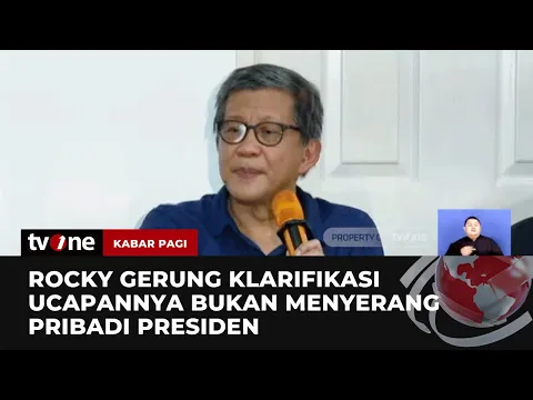 Rocky Gerung Meminta Maaf soal Kritik ke Jokowi yang Membuat Gaduh