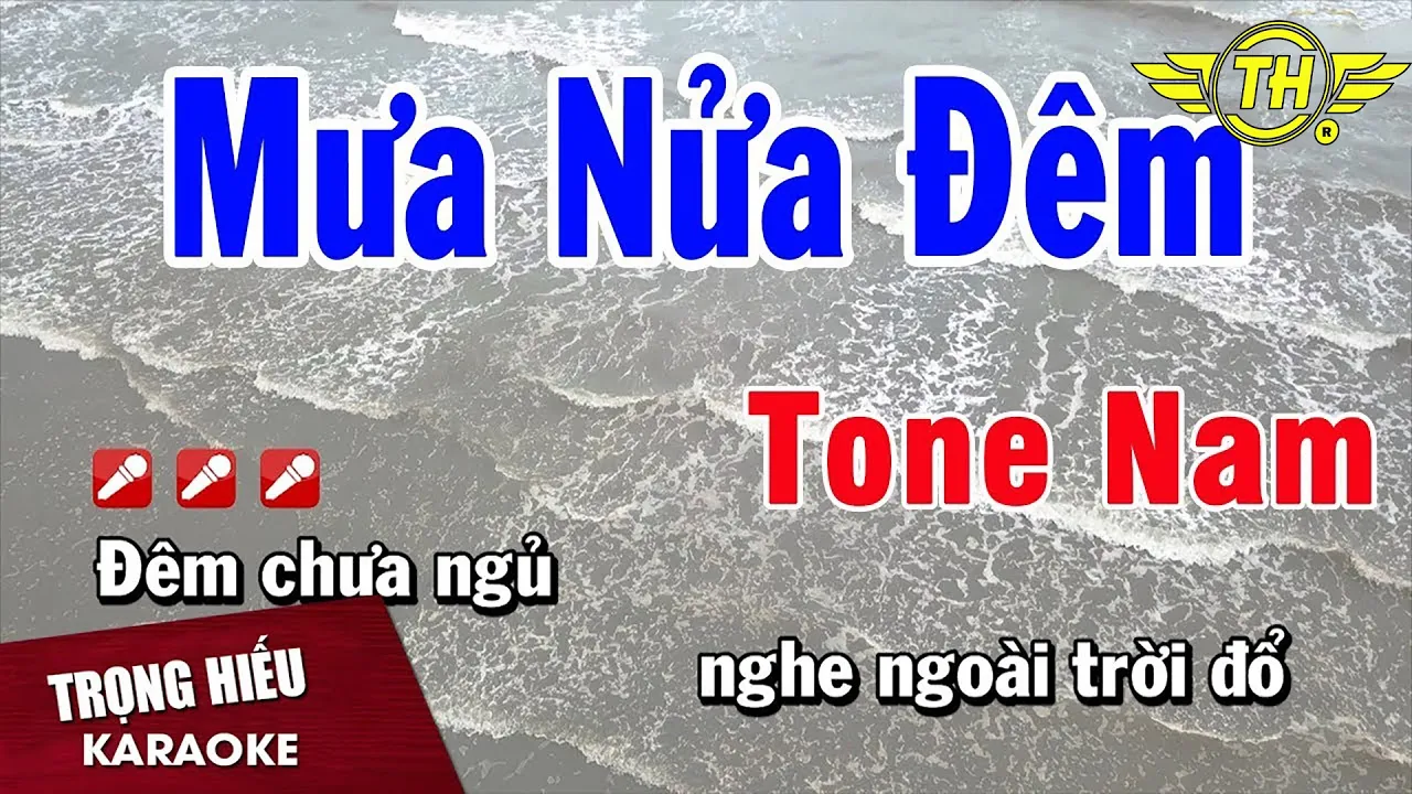Karaoke Mưa Nửa Đêm Tone Nam Nhạc Sống | Trọng Hiếu