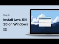 How to Install Java JDK 20 on Windows 11