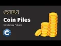 Coin Piles CSES problem set Theory and C code