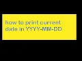 How to print current date in YYYY-MM-DD in python