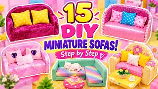 15 diy miniature sofas dollhouse cardboard house step by step