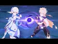 Download Lagu Lumine en Aether vechten en werken samen (tussenscène van Genshin Luna I)