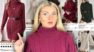 TEMU Sweater Dresses Try-On Haul HIT or MISS