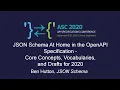 JSON Schema At Home in the OpenAPI Specification - Core Concepts Vocabularies and Drafts for 2020