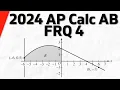 2024 AP Calculus FRQ 4 Solution Calculus 1 Exercises