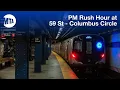 MTA NYC Subway A PM Rush Hour 59 St - Columbus Circle
