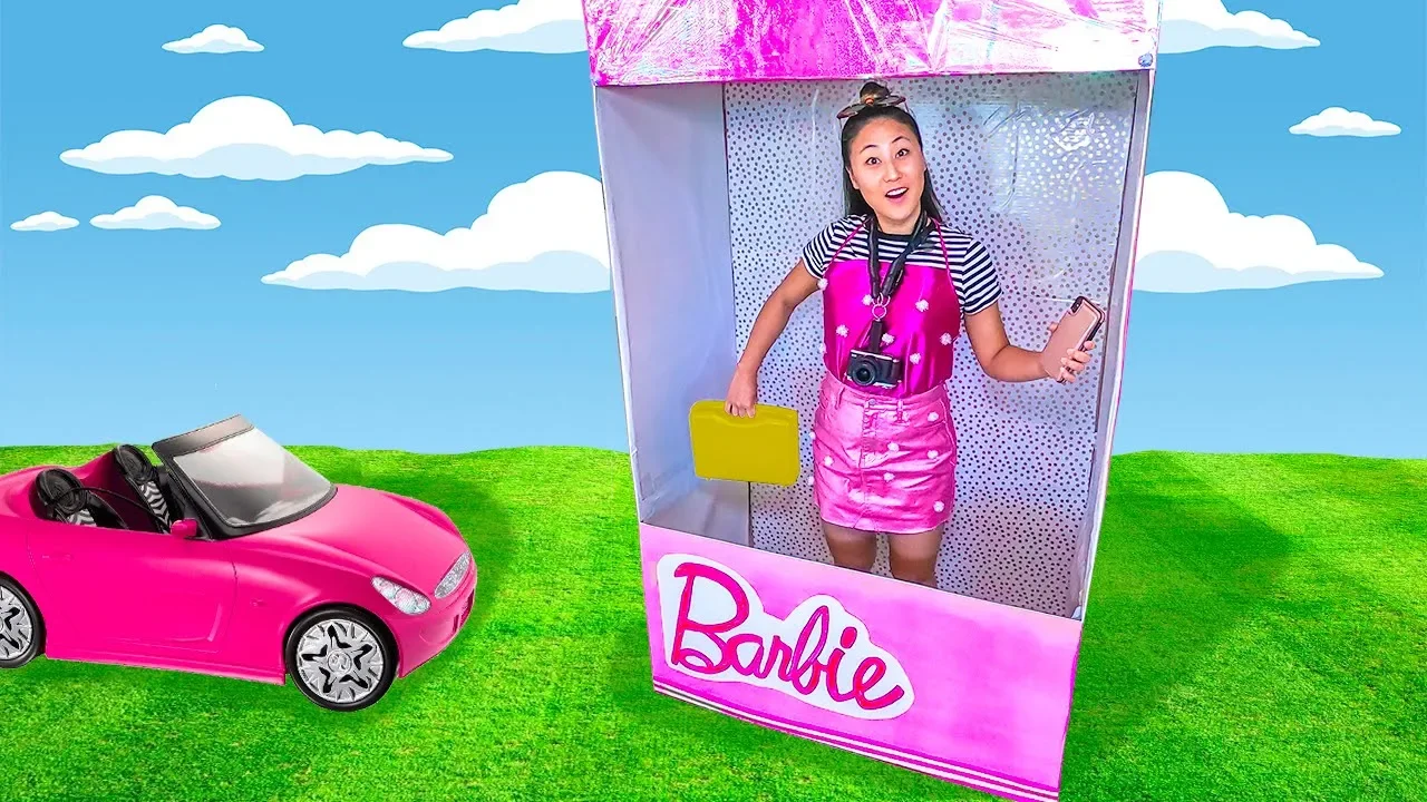 BARBIE BOX FORT COSTUME!!