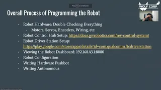 FTC Programming Week Using the FTC SDK Writing Your First Autonomous