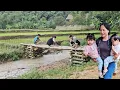 Download Lagu Completed a sturdy bamboo bridge across the stream during flood season