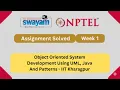 NPTEL Object Oriented System Development Using UML Java And Patterns Week 1 Assignment Solution2026