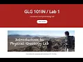 GLG101IN Lab Tutorial