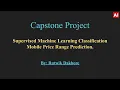 Supervised Machine Learning Classification on Mobile Price Range Prediction