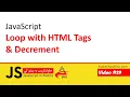 29 Loop with HTML Tags and Decrement JavaScrtip in Pashto