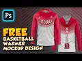 FREE BASKETBALL WARMER HOODIE MOCKUP DESIGN FREE PSD MOCKUP
