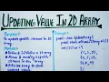 Updating values of 2D array in Java Hindi Modifying the values of array lec-52
