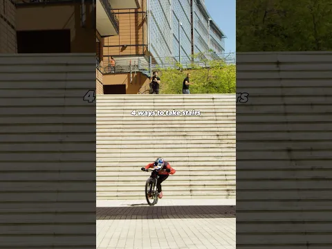 4 ways to take the stairs with your bike👀