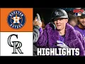 Houston Astros vs Colorado Rockies Full Game Highlights ESPN MLB
