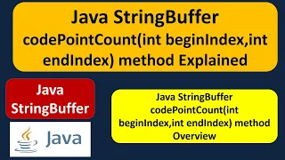 Java StringBuffer codePointCount int beginIndex int endIndex method Explained Java Tutorial