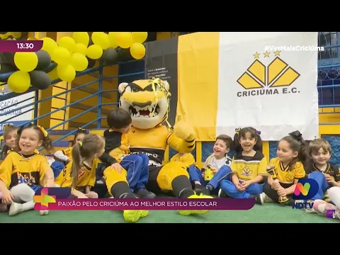 Projeto em Centro de Educação Infantil destaca a paixão pelo Criciúma desde cedo