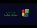 How to save a file in Code Blocks