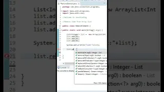 Remove an Element from ArrayList in Java
